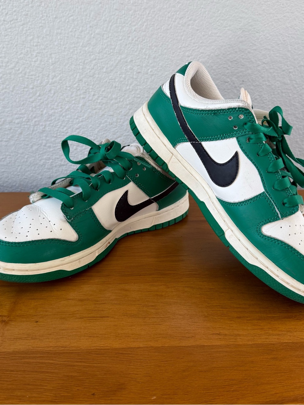 Size 7.5 - Nike Dunk Low SE Lottery Pack Malachite Kelly Green Ivory Blk Swoosh